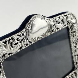 Decorative Victorian Sterling Silver Photo Frame