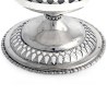 Victorian Decorative Silver Plate Lidded Comport with Frosted Glass Liner