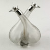 Stylish Double Silver Necked Edwardian Oil and Vinegar Bottle (1907)