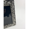 Large Decorative Sterling Silver Photo Frame with Bevelled Glass Window
