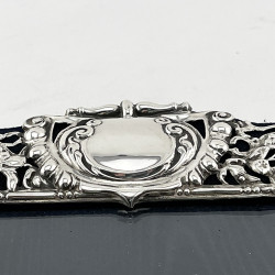 Large Decorative Sterling Silver Photo Frame with Bevelled Glass Window