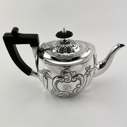 Pretty Victorian Bachelor Style Sterling Silver Tea Pot (1894)