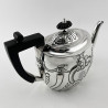 Pretty Victorian Bachelor Style Sterling Silver Tea Pot