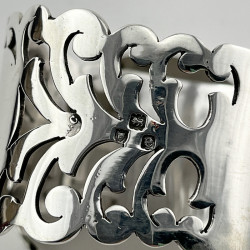 Boxed Pair of Good Quality Late Victorian Sterling Silver Napkin Rings
