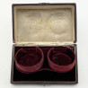 Boxed Pair of Good Quality Late Victorian Sterling Silver Napkin Rings
