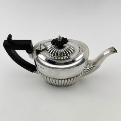 Queen Anne Style Victorian Sterling Silver Bachelor Three Piece Tea Set