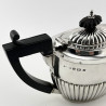 Queen Anne Style Victorian Sterling Silver Bachelor Three Piece Tea Set