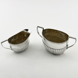 Queen Anne Style Victorian Sterling Silver Bachelor Three Piece Tea Set
