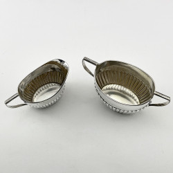 Queen Anne Style Victorian Sterling Silver Bachelor Three Piece Tea Set