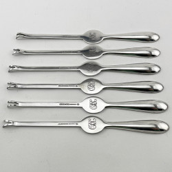 Boxed Set of Six Mappin & Webb Silver Plated Lobster or Crab Picks