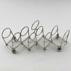 Unusual Victorian Silver Plated Expanding Toast Rack