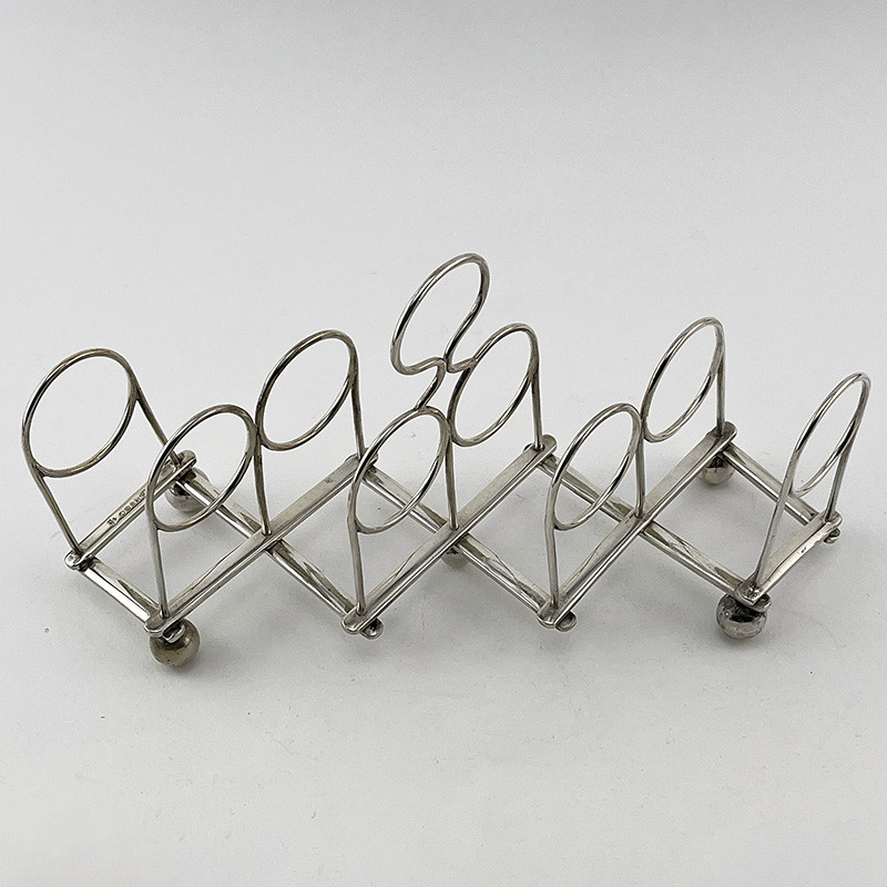 Toast Rack Expandable Unusual Victorian Silver Plated Expanding Toast Rack (c.1870)