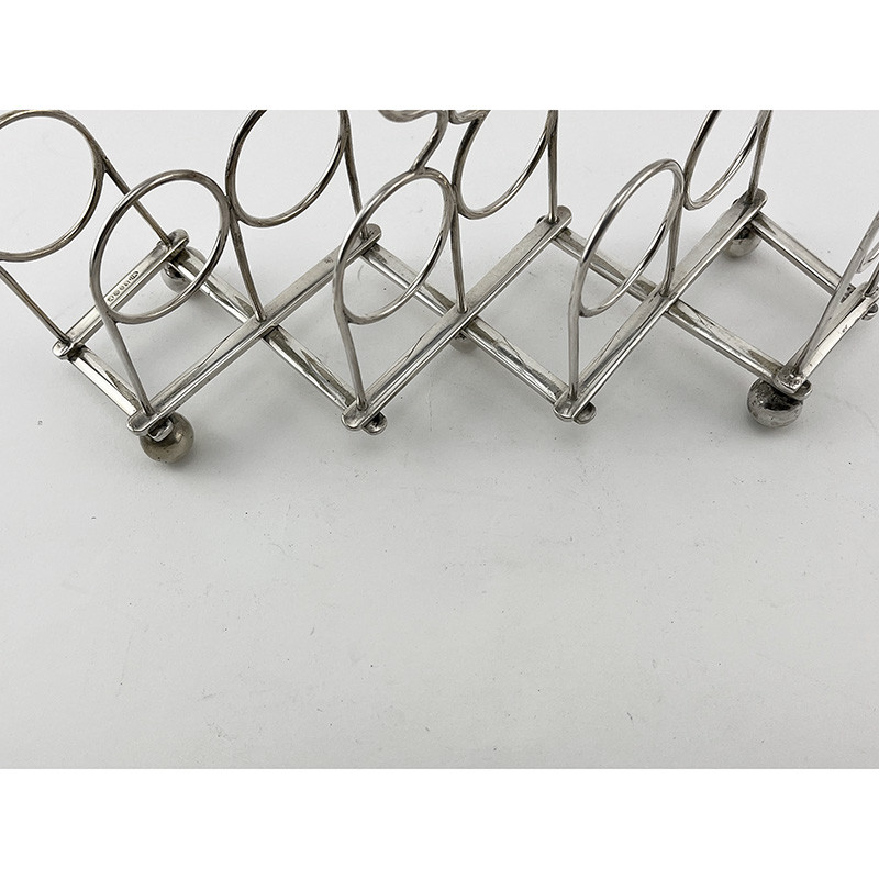 Toast Rack Expandable Unusual Victorian Silver Plated Expanding Toast Rack (c.1870)
