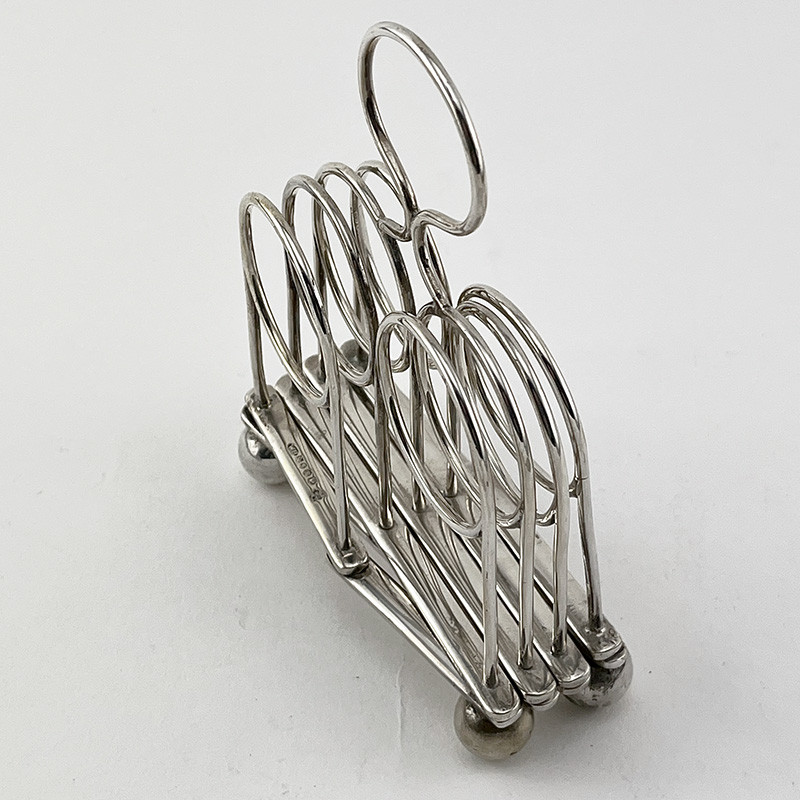 Toast Rack Expandable Unusual Victorian Silver Plated Expanding Toast Rack (c.1870)