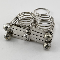 Unusual Victorian Silver Plated Expanding Toast Rack