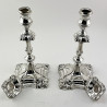 Exceptional pair of George II Style Garrard & Co Sterling Silver Candlesticks