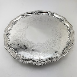 Impressive 40.6cm (16") Victorian Elkington & Co Silver Plated Salver