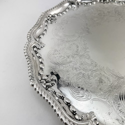 Impressive 40.6cm (16") Victorian Elkington & Co Silver Plated Salver