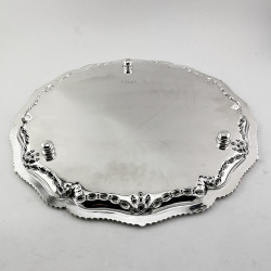 Impressive 40.6cm (16") Victorian Elkington & Co Silver Plated Salver