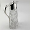 Good Quality Late Victorian Silver Plated Cut Glass Claret Jug