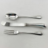 Elegant Plain Victorian Sterling Silver Boxed Three Piece Christening Set