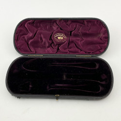 Elegant Plain Victorian Sterling Silver Boxed Three Piece Christening Set