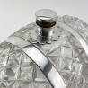 Impressive Large Edwardian Silver Plated and Cut Glass Whiskey or Spirit Barrel
