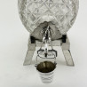Impressive Large Edwardian Silver Plated and Cut Glass Whiskey or Spirit Barrel