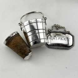 Impressive Large Edwardian Silver Plated and Cut Glass Whiskey or Spirit Barrel