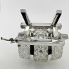 Impressive Large Edwardian Silver Plated and Cut Glass Whiskey or Spirit Barrel