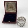 Good Quality Victorian Sterling Silver Boxed Napkin Ring