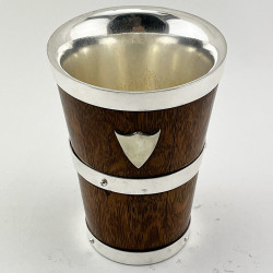 Smart Looking Victorian Oak and Silver Plated Beaker (c.1890)