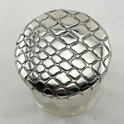 Decorative Edwardian Sterling Silver Topped Dressing Table Jar
