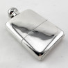 Handsome Good Quality Large Edwardian Sterling Silver Hip Flask