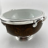 Smart Edwardian Oak and Silver Plated Trophy or Fruit Bowl