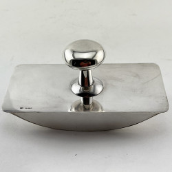 Very Smart Plain Good Quality Marked 925 Silver Desk Blotter (c.1930)