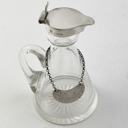 Edwardian Sterling Silver and Clear Glass Whisky Noggin by Hukin & Heath (1906)