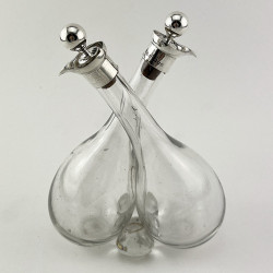 Late Victorian John Grinsell Sterling Silver Oil & Vinegar Bottle (1897)