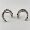 Pair of Victorian Sterling Silver Horse Shoe Menu Holders (1900)