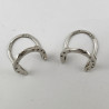 Pair of Victorian Sterling Silver Horse Shoe Menu Holders