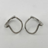 Pair of Victorian Sterling Silver Horse Shoe Menu Holders