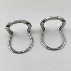 Pair of Victorian Sterling Silver Horse Shoe Menu Holders