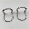Pair of Victorian Sterling Silver Horse Shoe Menu Holders