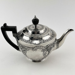 Good Quality Late Victorian Sterling Silver Bachelor Tea Pot (1896)
