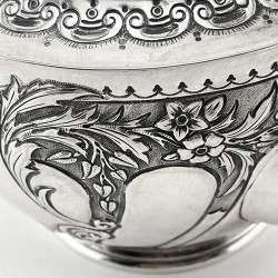 Good Quality Late Victorian Sterling Silver Bachelor Tea Pot