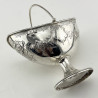 Elegant Oval Victorian Sterling Silver Sugar Basket