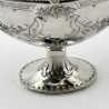 Elegant Oval Victorian Sterling Silver Sugar Basket