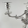 Superb Pair of Victorian Three Light Silver Plated Candelabra