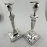 Superb Pair of Victorian Three Light Silver Plated Candelabra