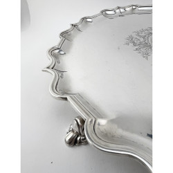 Good Quality and Gauge Early George II Sterling Silver Salver